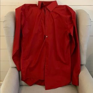 Men’s LS Red J F Ferrar dress shirt